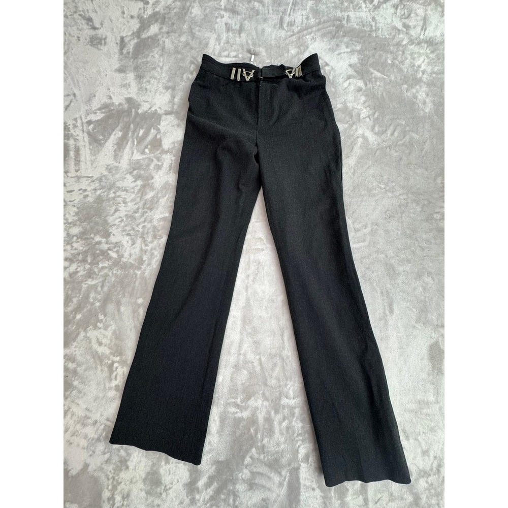 VENTIGO PARIS Black Wide‎ Leg Belted Dress Pants Trousers Women's US 10 France